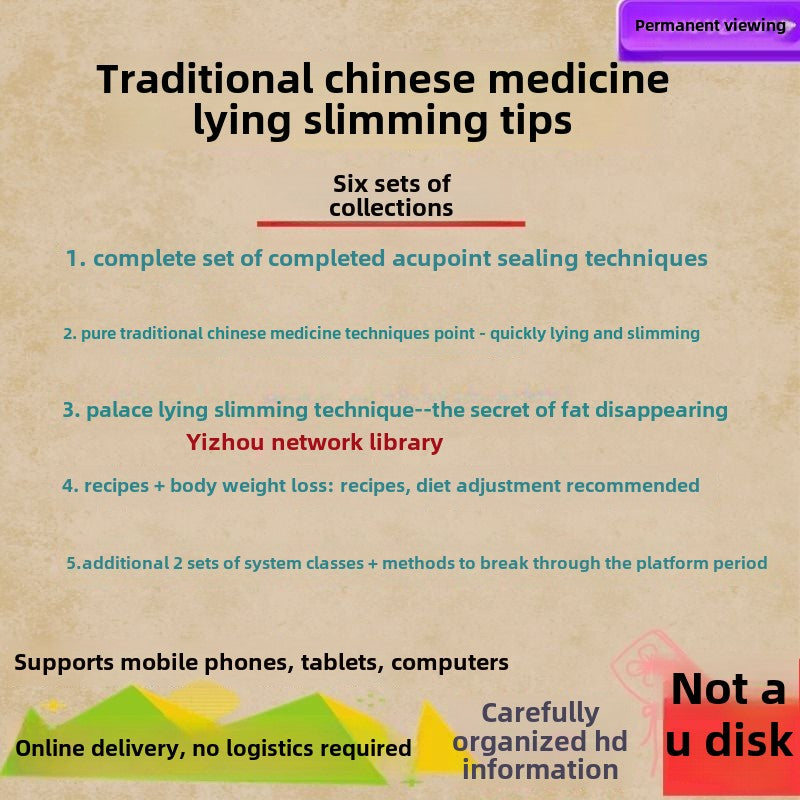 Chinese Medicine Lying Slimming Course Collection